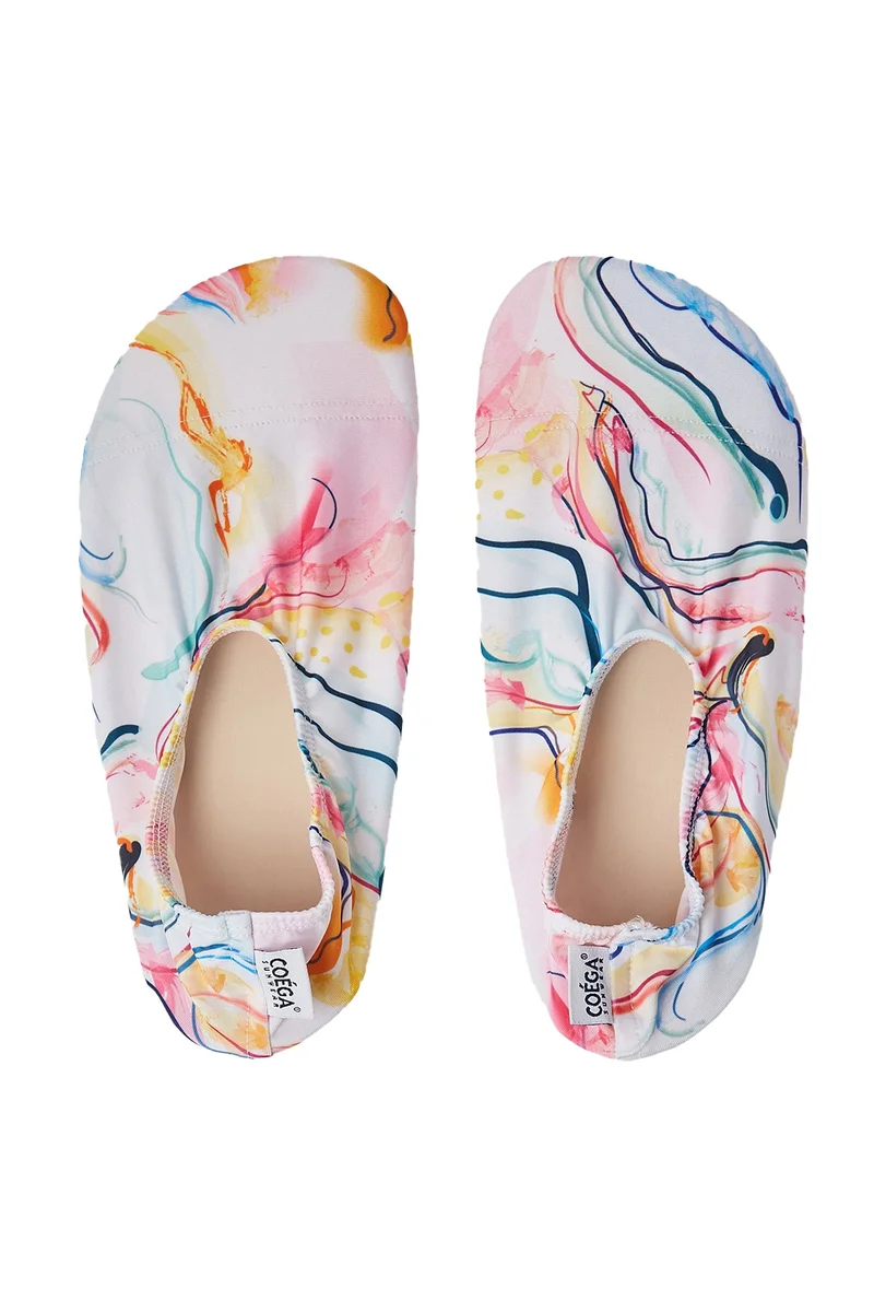 COEGA  Ladies Adults Pool Shoes Adult - Blue Pink Marble